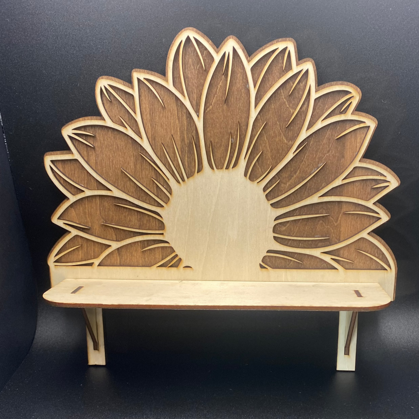 Small Decorative Sunflower Shelf - layered 3d design
