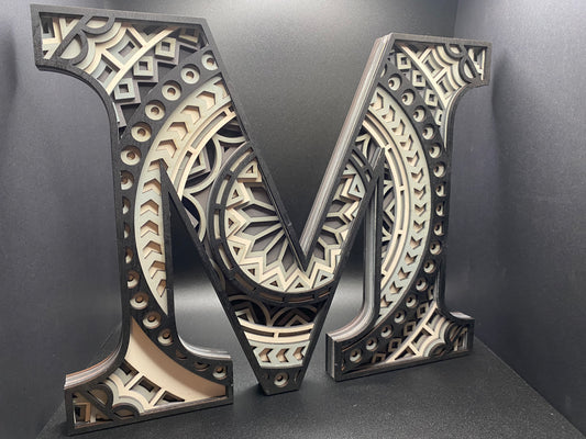 Mandala Layered Letters