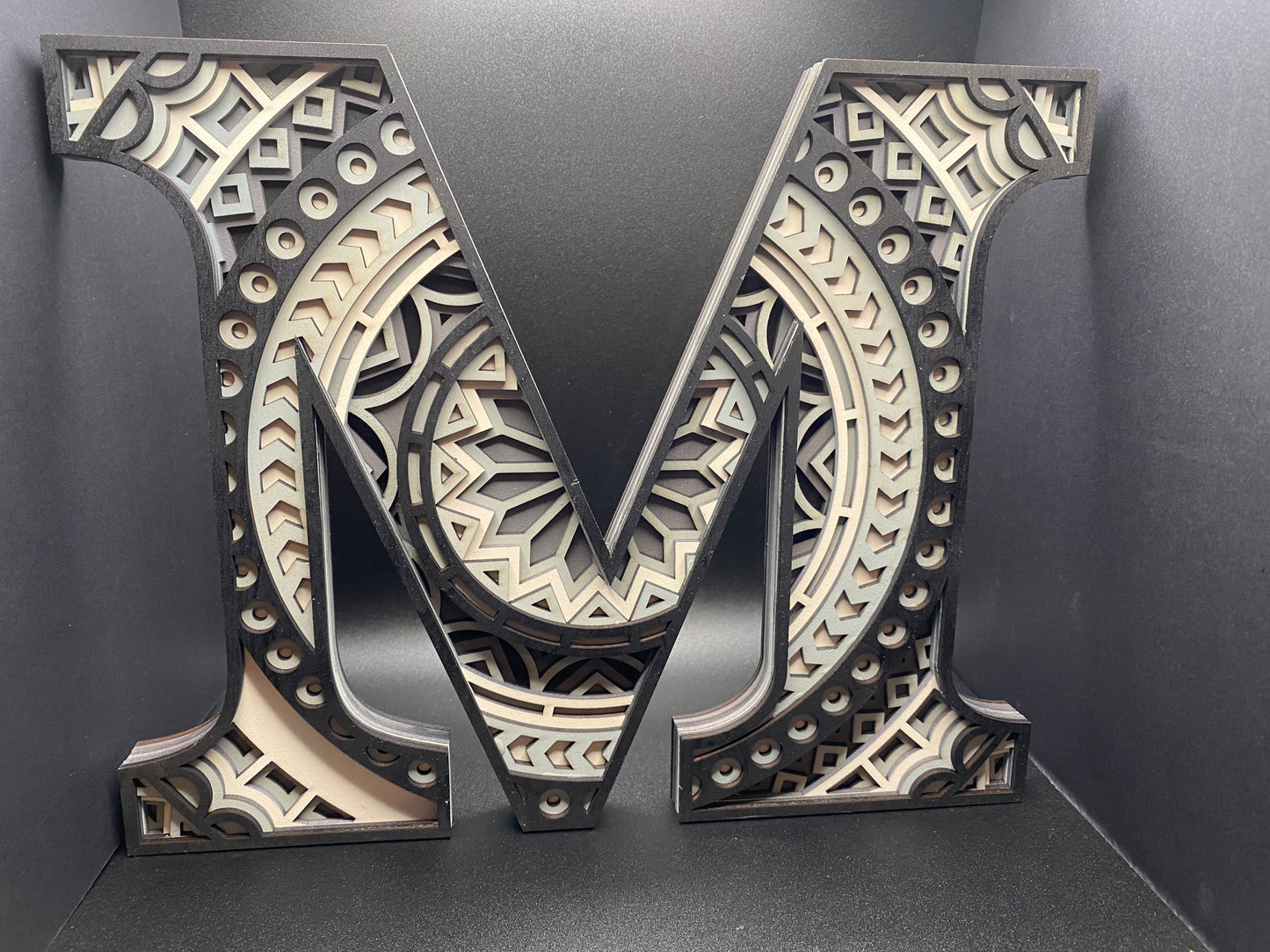 Mandala Layered Letters