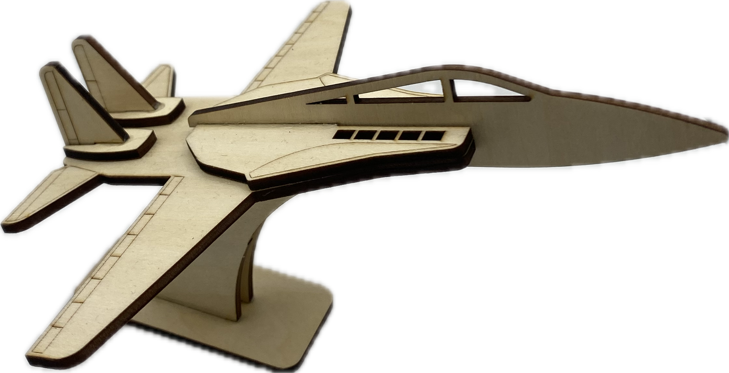 Wood Model Fighter Jet